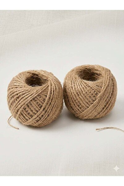 Generic 2 Rolls Natural Jute Rope 2mm × 50M – 2-Ply Heavy Duty Jute Twine for...