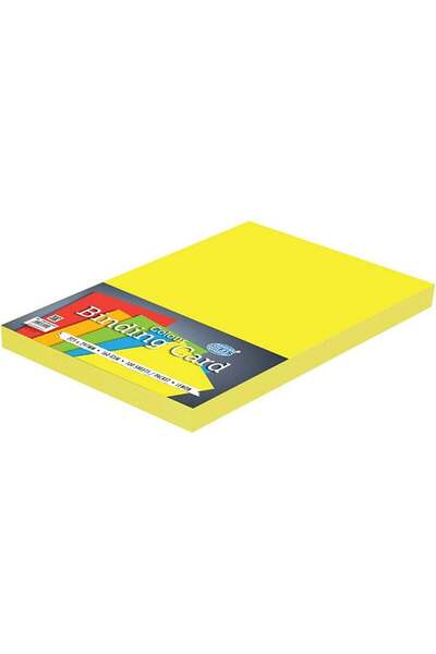 Generic FIS Colored Binding Cards, 225x297mm, 160gsm, Lemon Yellow, Packet of...