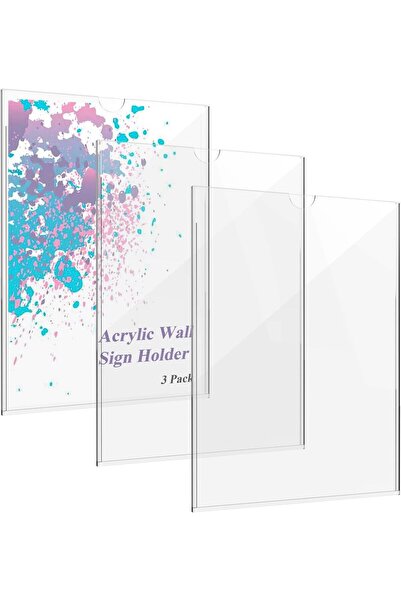 Generic Acrylic Sign Holder 210 X 297Mm Wall Mount, A4 Display With Adhesive ...