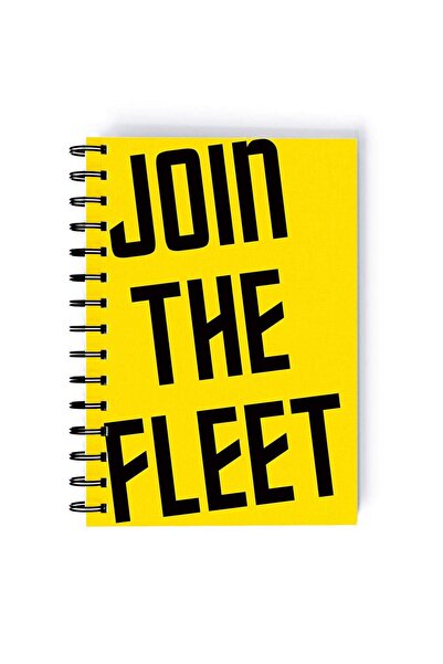 Generic Spiral A5 Notebook Star Trek Classic Design Join The Fleet Yellow Aes...