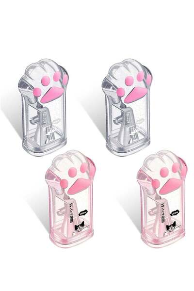 Generic Pencil Sharpener, 4Pcs Cute Cat Paw Kawaii Manual Pencils Sharpeners ...