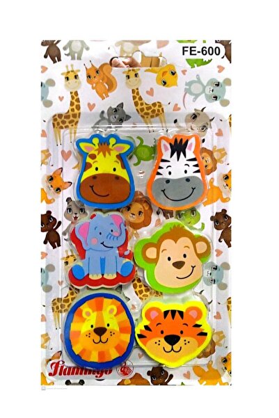 Generic ERASER BLISTER ANIMAL 6PC