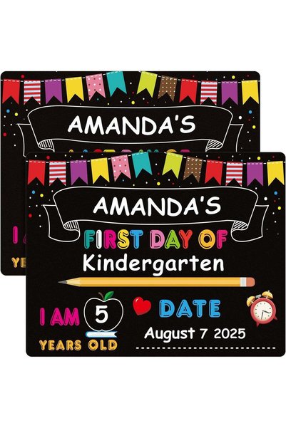 Generic ARS First Day and Last Day of School Chalkboard Sign,9"x12" Back to S...