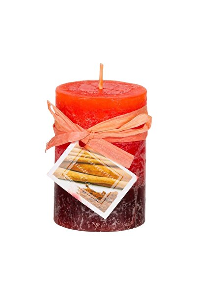 OEM Lumanare Portocalie Rosie Maro cu Aroma de Scortisoara Ø5x7.5cm – lumânar...