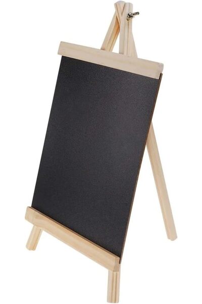 GENERAL لوح طباشير للطاولة مع إطار 20×36 سم، لافتة سوداء للأعمال التجارية، ال...