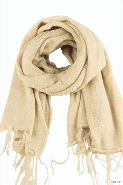 ZERO LAND Ilkestor Braided Yarn Winter Shawl (90853) Brown