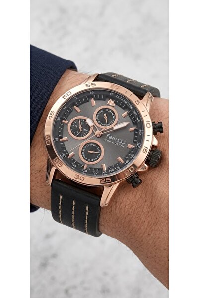 Formotion Fm.1151K.01 Functions Active Leather Cord Men's Wristwatch