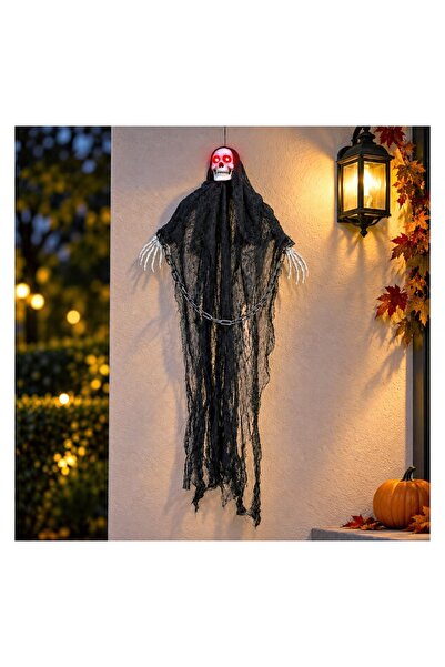 OEM Schelet Decorativ de Halloween cu Lumina & Sunet Înfricoșător 110 cm – or...