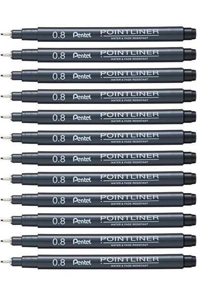 Pentel أقلام رسم آرتس بوينتلاينر، مجموعة من 5 قطع، أحجام متنوعة، حبر أسود (S2...