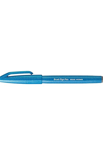 Pentel Yayınları قلم بنتل فود تاتش سيجن، أزرق، يشبه فرشاة الرسم (SES15C-C)
