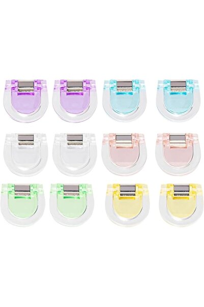 X SPRING Plastic Binder Clips, 12 PCS Colorful Binder Set, Durable Reusable P...