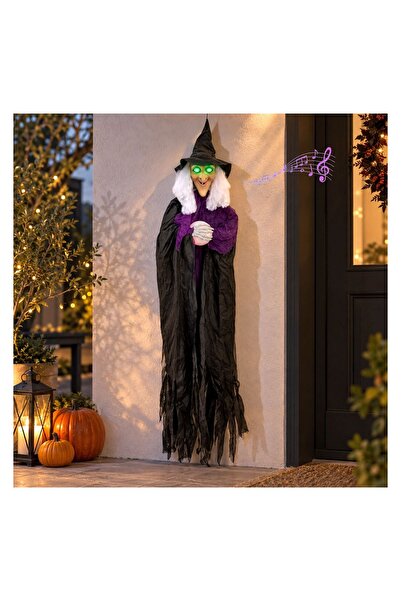 OEM Vrăjitoare Decorativa de Halloween cu Sunet si Ochi LED 150 cm – decor lu...