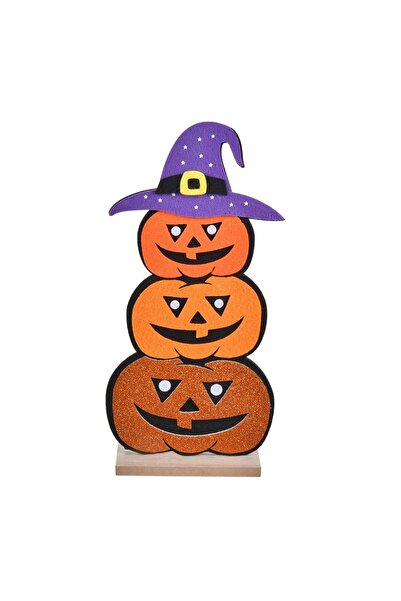 OEM Decorațiune din Pasla Dovleci de Halloween 14x29 cm – decor tematic pentr...