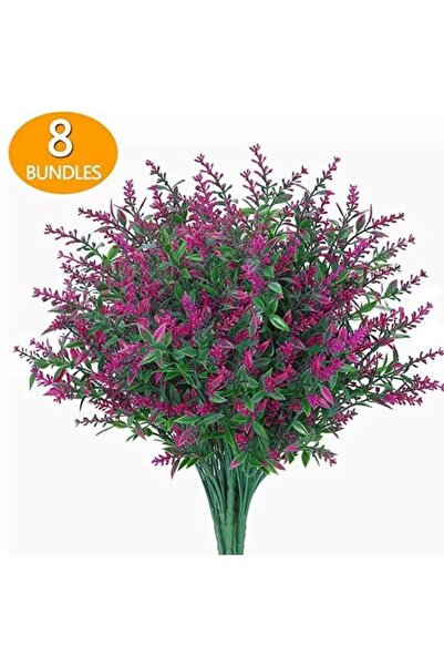 QGC Lavandă violetă artificială, set de 8 bucăți, 34 cm, 19g/bucată, floare d...