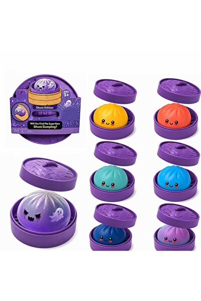 Halloween Hayalet Dumpling Oyuncak – Sıkınca İçinden Minik Hayalet Çıkan Sürpriz Stres Oyuncağı