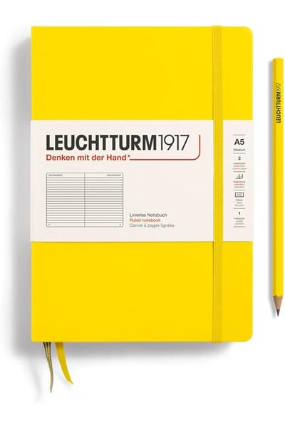 Leuchtturm1917 Ruled/Lined Notebook Black Medium