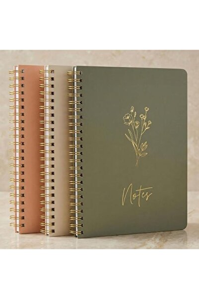 GENERAL ZICOTO Aesthetic Spiral Notebook Set of 3 For Women - Cute College Ru...