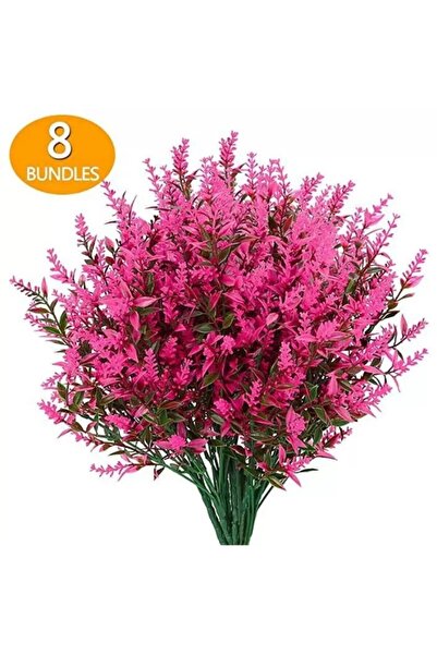 QGC Lavandă artificială roz fuchsia, set de 8 bucăți, 34 cm, 19g/bucată, floa...