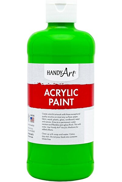 Handy Art طلاء أكريليك للطلاب 16 أونصة، أخضر فلورسنت