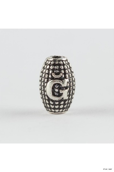 ZERO LAND ILKESTOR 8 mm Barrel-Cut Metal Letter - metal prayer bead letter (0...