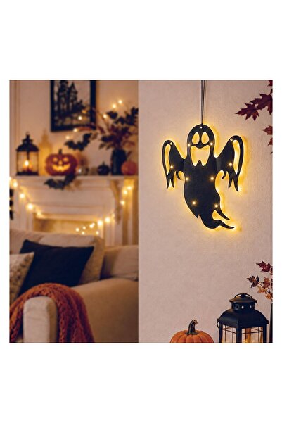 OEM Fantomă Metalica Suspendabila de Halloween cu LED 22x23 cm – ornament sus...