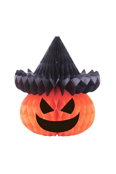 OEM Dovleac Decorativ cu Palarie de Halloween Ø24x27 cm – decor înfricoșător ...