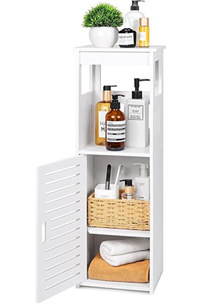 SupWolf Sappawolf Small Bathroom Storage Cabinet Floor Standing Storage Bathr...