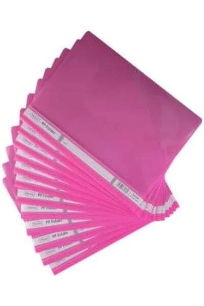 Generic مجلدات ملفات شفافة مقاس A4، عبوة من 12 قطعة، ألوان متنوعة (أزرق فاتح)