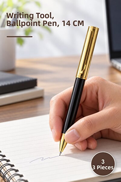 Yenilig 3 Pieces Ballpoint Pens – Writing Tool, Ballpoint Pen, 14 cm