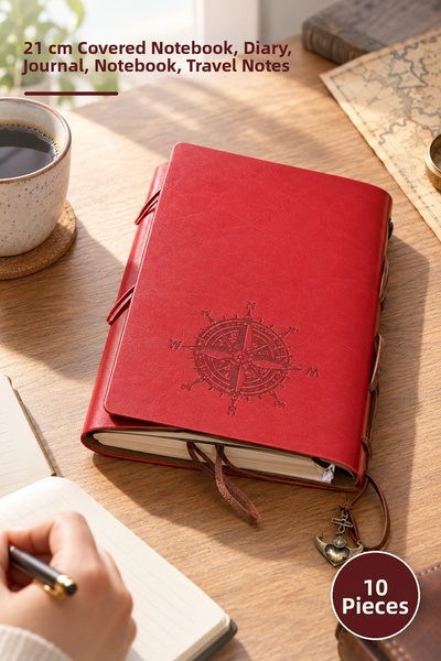 Yenilig 10 قطع من دفاتر الملاحظات الجلدية ALK3950 - دفتر ملاحظات بغطاء مقاس 2...