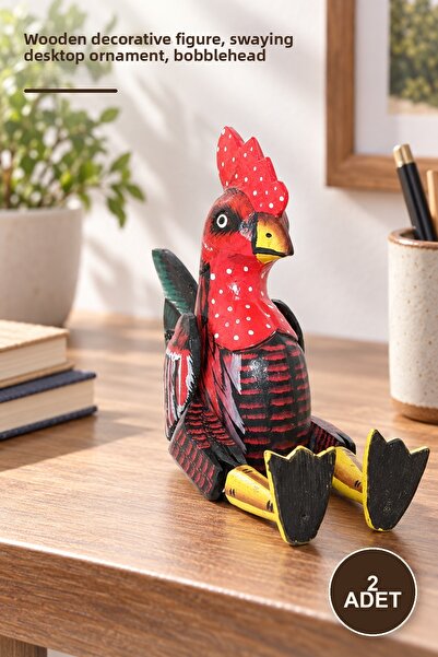Yenilig 2 Pieces Wooden Swinging Figure Namı-6 – Wooden Decorative Figure, Sw...