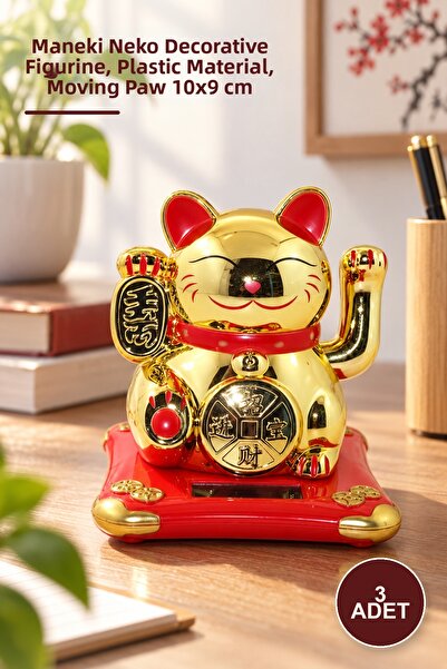 Yenilig 3 τεμάχια Lucky Cat που καλεί τα πόδια του – Διακοσμητική φιγούρα Man...