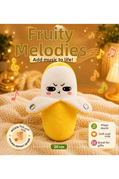 MİLKYADATOYS Touch and Play! Smart Musical Plush Banana Toy – Fun Interactive...