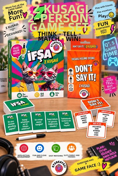 OYUNKAFASI 2-Pack Z-Squad Game Set Confession Z-Squad + Banned Word Z-Squad F...