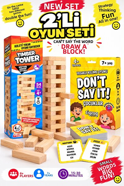 OYUNKAFASI 2-Piece Children's Play Set Don'T Say It Kids Banned Word Game + 5...