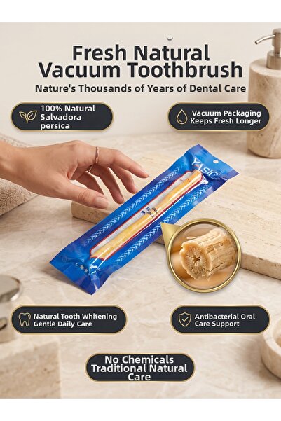 Altınoluk Haremia Vacuum-Packed Natural Miswak |   Fresh Natural Oral Care Stick