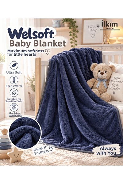 cs ilkim Welsoft Baby Blanket - 105X155 cm |   Ultra Soft & Lightweight |