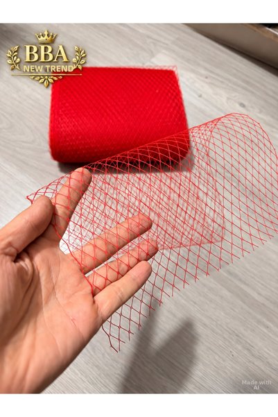 BBA TULLE STORE 25X60 cm Russian Tulle,Bird Tulle,Helmet Tulle,Vualet Hat Tulle,Tulle Fabric for Wedding Hat,Perforated Tulle