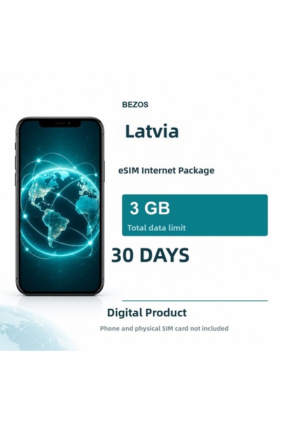 Generic Brand Latvia Esim Internet Package 3 Gb for 30 Days