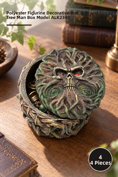 Yenilig 4 Pieces Tree Man Box – Decorative Box with Polyester Figures, Tree M...