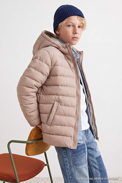 TRENDYOLKIDS Beige Boy's Coat Tkdaw27Mo00001
