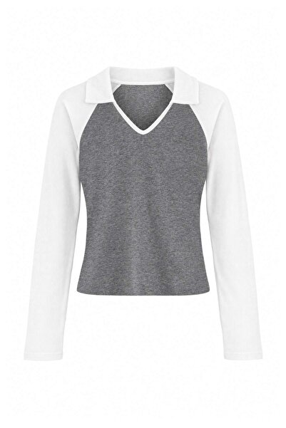 Trendyol Collection Anthracite Plain Cowl Neck Fitted/Bodycon Knitted Blouse ...