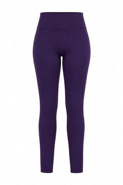 Trendyol Collection Purple Brushed Scuba Leggings Sports Leggings Thmaw25Ty00020