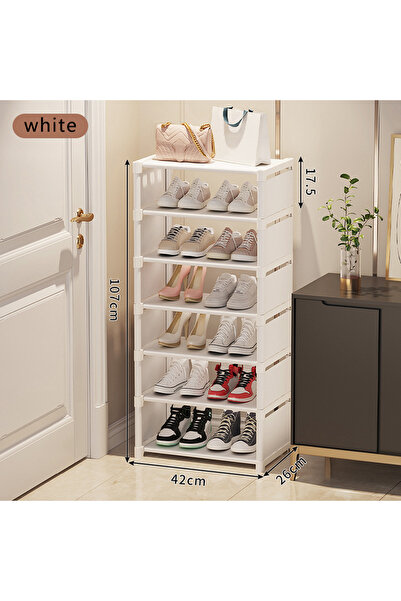 Choice7 White 7 widened Shoe rack Small shoe cabinet widened against the wall...
