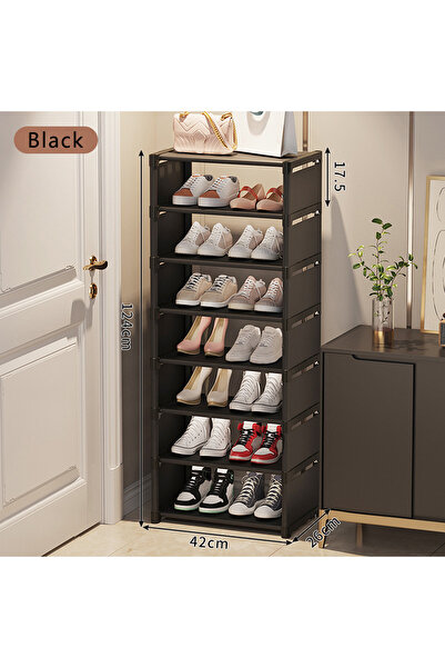 Choice6 Black 8 widened Shoe rack Small shoe cabinet widened against the wall...
