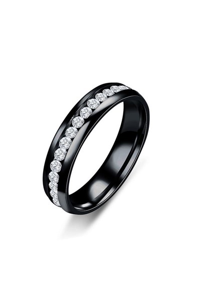 Choice 7 3 6MM Stainless Steel Crystal Rings For Women Fashion Full Rhineston...