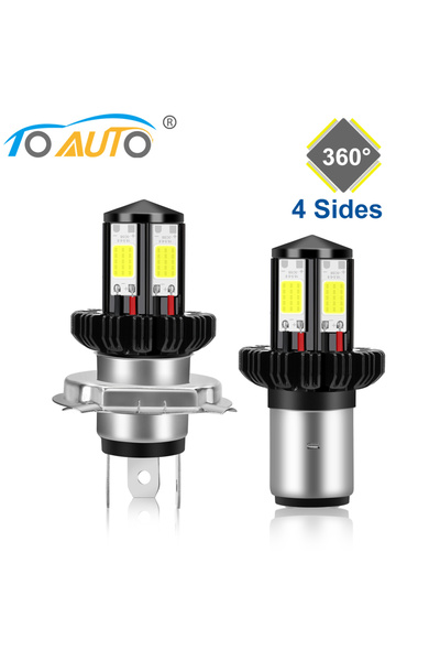 Choice مصباح أمامي للدراجات النارية BA20D 4000LM LED لمبات BA20D H6 H4 عالية ...