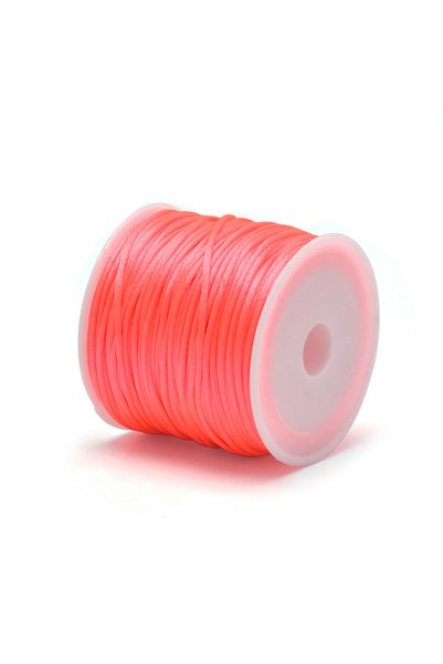 Choice 1.5mm 22Meters peach pink 1.5mm Crafts Satin Rattail Cord String from ...