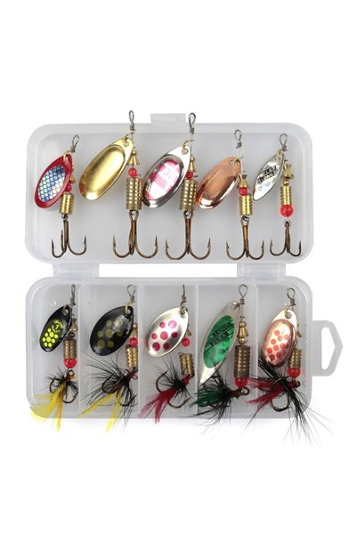 Choice 55503 Metal Spoon Spinner Fishing Lure 10pcs Set Spoonbait Crankbaits ...