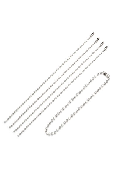 Choice 1.5mm x 12cm 100pcs 8/10/12/15/20cm Rhodium Ball Bead Chains For DIY K...